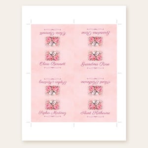 Birthday Name Tents, Disco Ball and Roses Place Cards, Disco Birthday Dinner Table Decor, Custom Printable Digital File image 3
