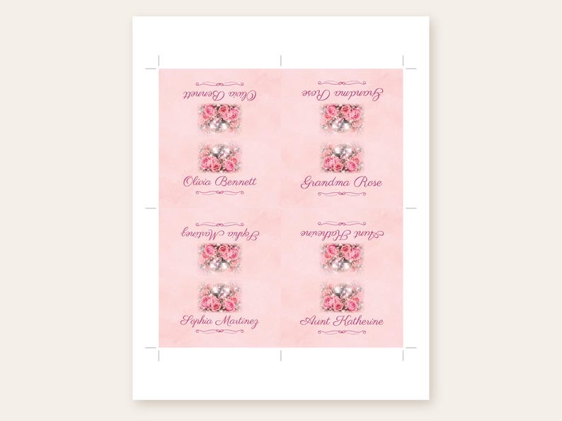 Birthday Name Tents, Disco Ball and Roses Place Cards, Disco Birthday Dinner Table Decor, Custom Printable Digital File image 3