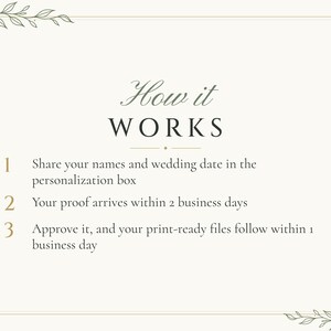 Custom Wedding Welcome Sign, Botanical Line Art Welcome Sign with Names and Date, Minimalist Wedding Sign, Printable 24x36 Digital File image 4