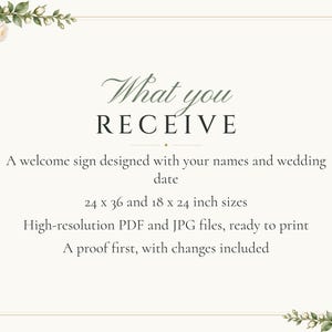 Custom Wedding Welcome Sign, White Rose Welcome Sign with Names and Date, Garden Rose Wedding Sign, Printable 24x36 Digital File image 5
