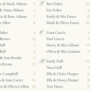 Custom Seating Chart Sign, Alphabetical Wedding Seating Chart, Olive Branch Find Your Seat Sign, Printable 24x36 Digital File image 3
