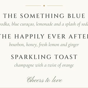 Custom Signature Drinks Sign, Monogram Wedding Bar Sign, Wreath Cocktail Menu, Printable 8x10 Digital File image 3