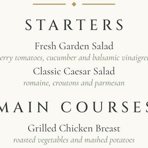 Custom Wedding Dinner Menu, Monogram Reception Menu Card, Wreath Place Setting Menu, Printable 4x9 Digital File image 3