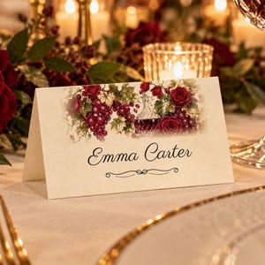 Rehearsal Dinner Name Tents, Grapevine and Decanter Place Cards, Before We Say I Do Table Decor, Custom Printable Digital File