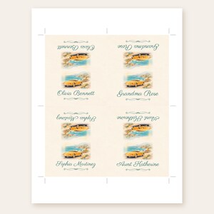Birthday Name Tents, Vintage Convertible Place Cards, Vintage Birthday Dinner Table Decor, Custom Printable Digital File image 3