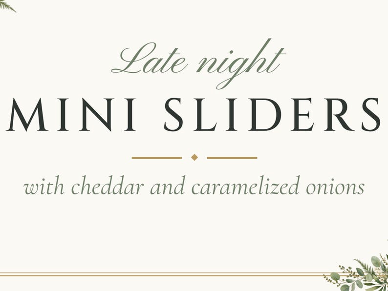 Custom Late Night Snack Sign, Greenery Wedding Food Label, Eucalyptus Snack Tag, Printable 5x3.5 Digital File image 3