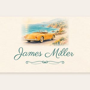 Birthday Name Tents, Vintage Convertible Place Cards, Vintage Birthday Dinner Table Decor, Custom Printable Digital File image 2