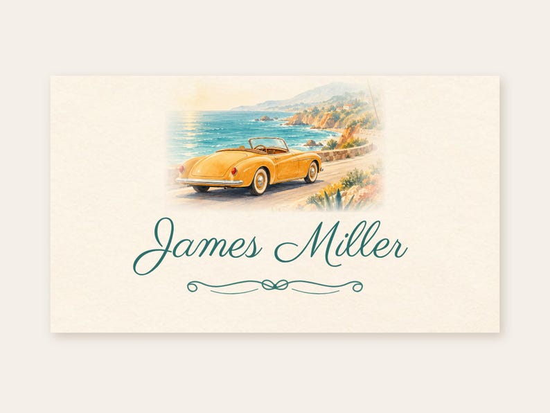 Birthday Name Tents, Vintage Convertible Place Cards, Vintage Birthday Dinner Table Decor, Custom Printable Digital File image 2