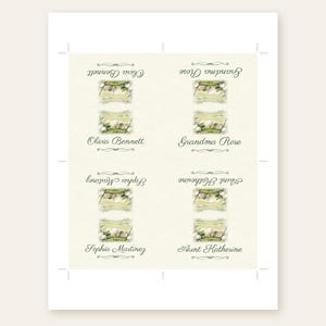 Birthday Name Tents, Golf Ball and Tee Place Cards, Golf Birthday Dinner Table Decor, Custom Printable Digital File image 3