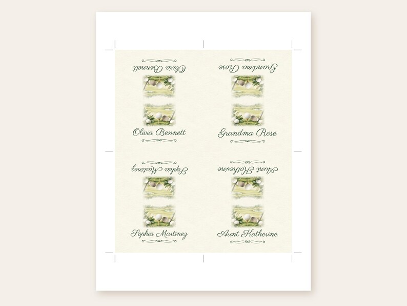Birthday Name Tents, Golf Ball and Tee Place Cards, Golf Birthday Dinner Table Decor, Custom Printable Digital File image 3