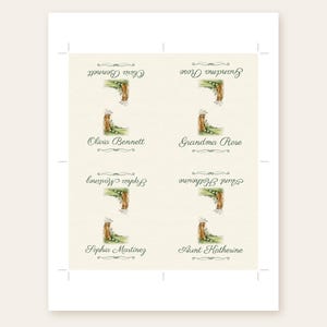 Birthday Name Tents, Vintage Golf Bag Place Cards, Golf Birthday Dinner Table Decor, Custom Printable Digital File image 3
