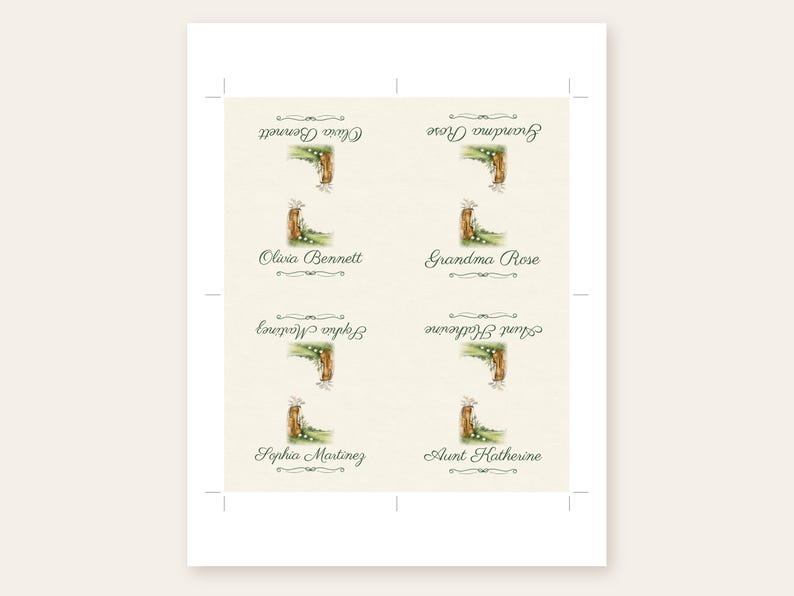 Birthday Name Tents, Vintage Golf Bag Place Cards, Golf Birthday Dinner Table Decor, Custom Printable Digital File image 3