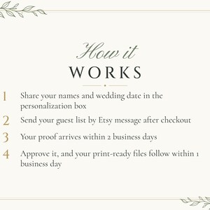 Custom Seating Chart Sign, Alphabetical Wedding Seating Chart, Botanical Line Art Find Your Seat Sign, Printable 24x36 Digital File image 4