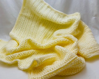 MADE TO ORDER Super soft crochet baby blanket Choice of color