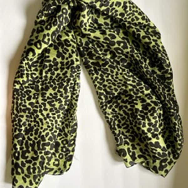 Leopard Print Scarf Etsy