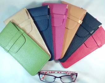 Soft Leather Spectacles / Sunglasses Case for Men or Women