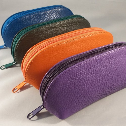 Zipped Leather Eyeglass Case/sunglasses Case/glasses Etsy
