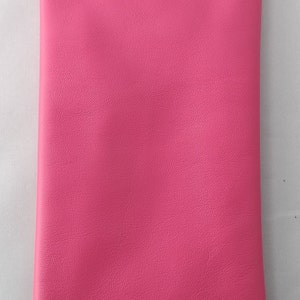Leather Squeeze Top Glasses Case: Handmade Lamb Nappa, Soft Padded Lining Pink