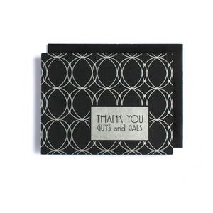 Thank You Guys and Gals - 1920&#39;s inspired - Folded notecards