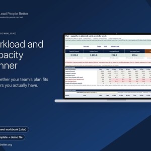 Workload and Capacity Planner Spreadsheet, Team Resource Planning Template for Managers, Weekly Capacity Tracker, Digital Download