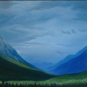 Mountain Majesty Framed Original Oil Painting by Melissa Wadsworth 41&quot; x 29&quot;