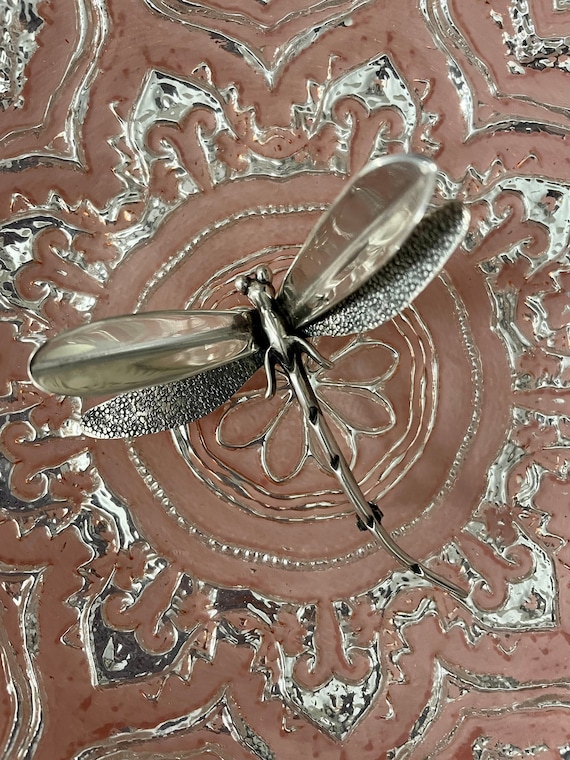 Vintage Sterling Silver Dragonfly Pin