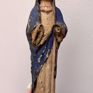Antique wood carved virgin mary statue - Etsy 日本