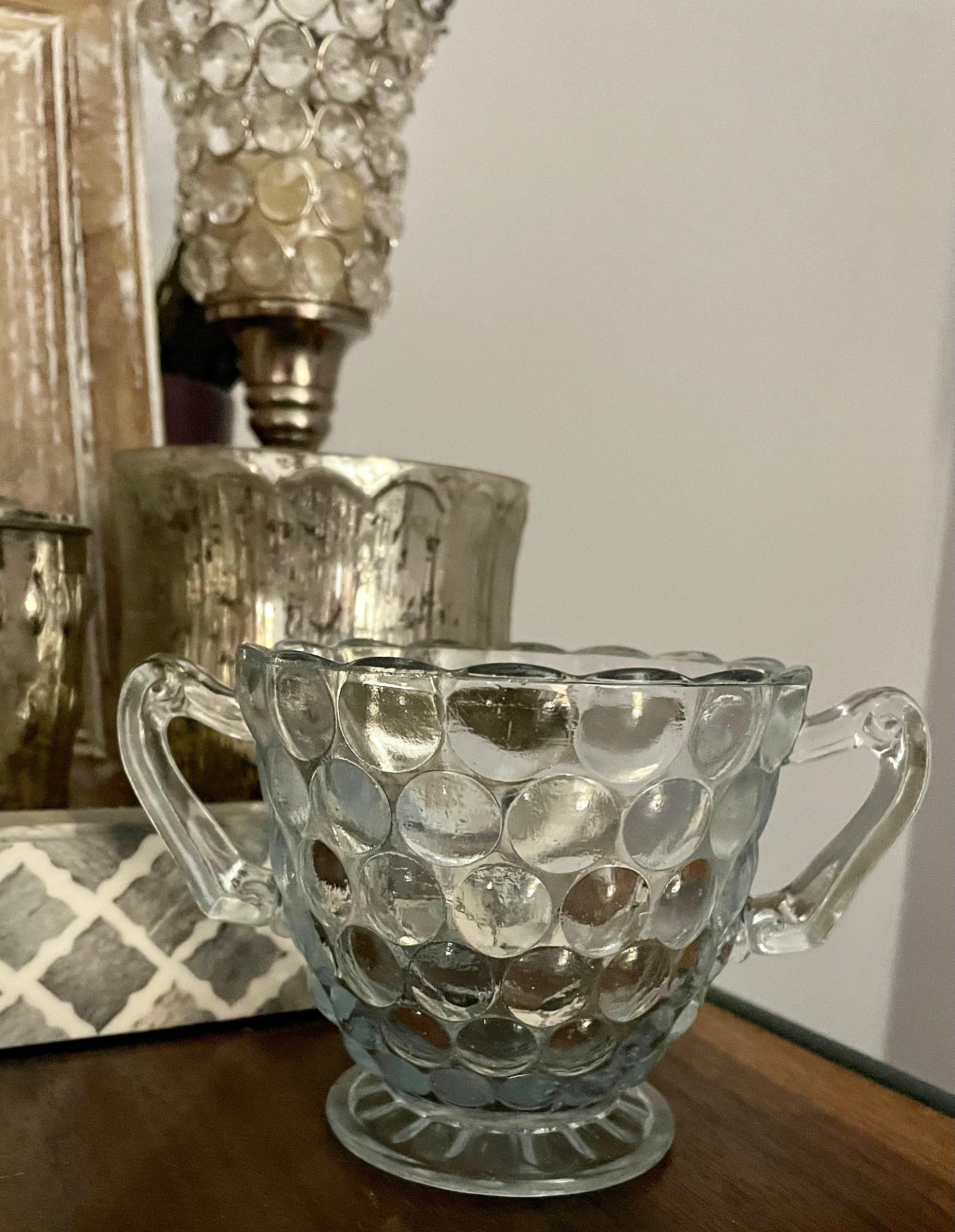 Anchor Hocking Light Blue Bubble Glass