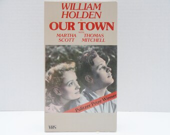 Vintage VHS Tape| Our Town with Martha Scott and Thomas Mitchell| Black & White Movie| Classic Movies