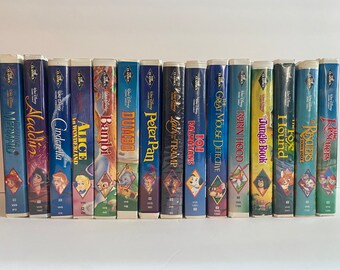 Black Diamond Disney Movie Ultimate VHS Lot Set + 2 BONUS TAPES| Classic Cartoons| Vintage Disney Movies| Classic Disney Movies