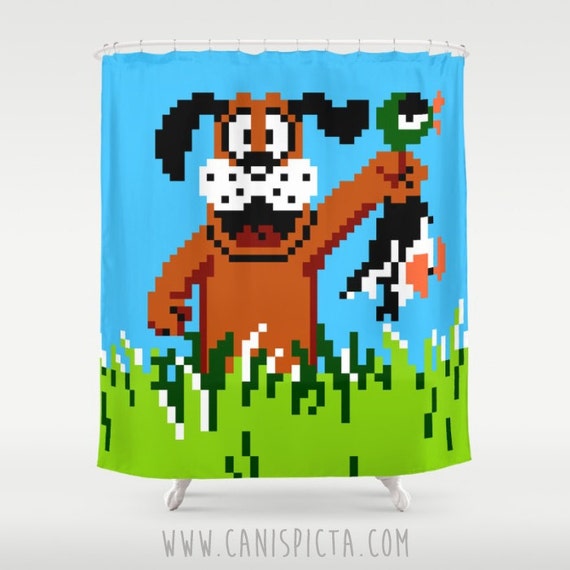 Duck Hunt Shower Curtain 71x74 Video Game Home Etsy