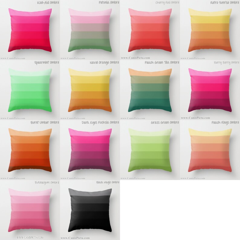 OMBRE Throw Pillow 16x16 Graphic Print Cover Couch Art Home Etsy