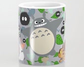 Il mio vicino Kawaii in movimento 11 15 oz Tazza Primavera Lavastoviglie Microwave Cup Tea Coffee Drink Cuppa Anime Fuliggine Sprites Manga Catbus Chibi Anime
