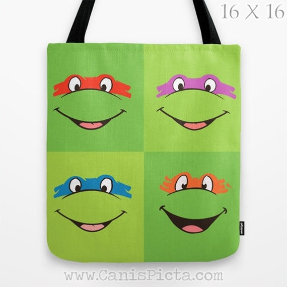 Tmnt Teenage Mutant Ninja Turtles Tote Bag Graphic Print Pop Etsy