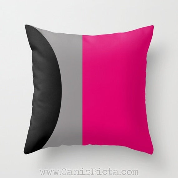 Modern Color Block Throw Pillow 16x16 Decorative Cover Bright Etsy
