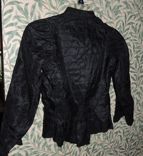 Victorian Era Black Silk Mourning Blouse