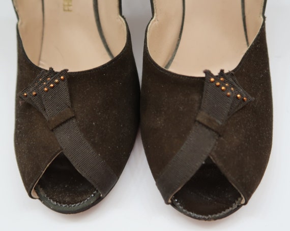 1950s PALTER DeLISO New York City Brown Suede Ope… - image 1