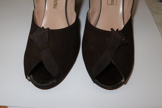 1950s PALTER DeLISO New York City Brown Suede Ope… - image 7