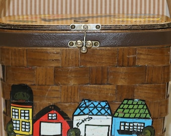 Vintage Caro-Nan Whimsical Wicker Basket Purse