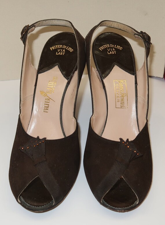 1950s PALTER DeLISO New York City Brown Suede Ope… - image 9