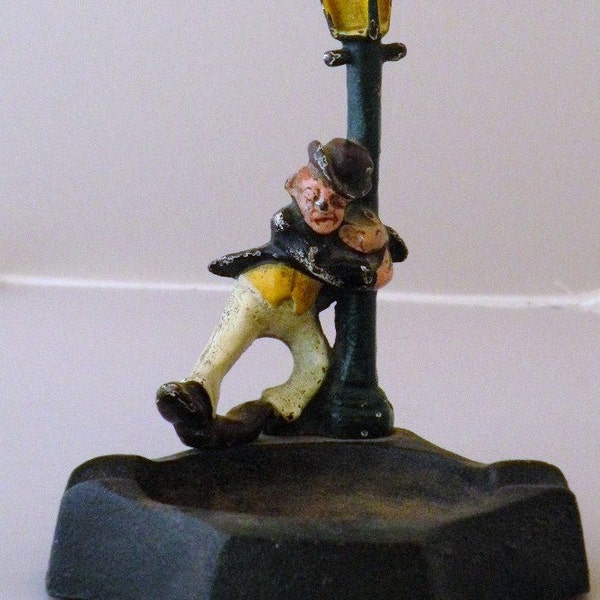 1930s Bourbon Street Lamp Post Metal Ashtray