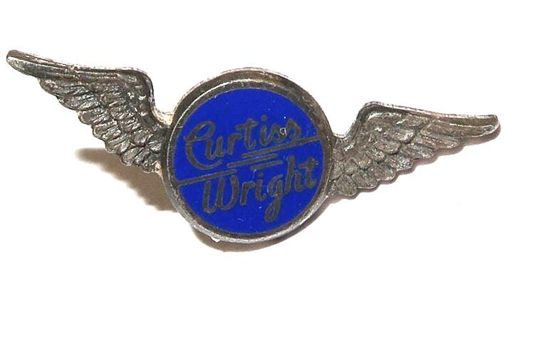 1920 Curtiss Wright Sterling Blue Enamel Winged Flight Aviation Service ...