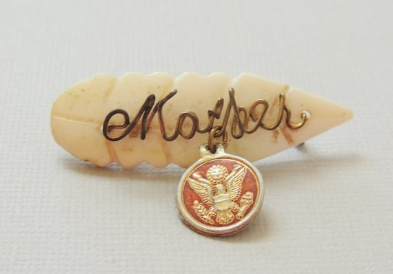 WW2 "MOTHER" Military Brooch - image 1