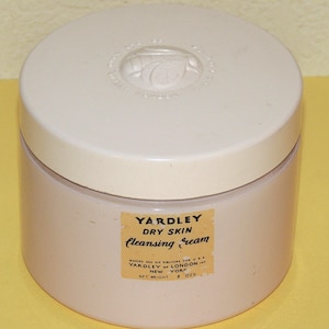 1940s Large Pink YARDLEY Bee 9 oz Cleansing Cream Jar