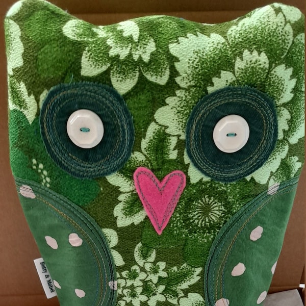 Fill your own Fabric Owl Doorstop - Designed & Handmade in Stratford Upon Avon, England