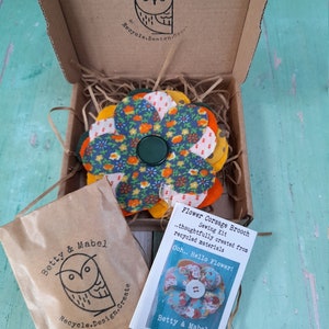 Recycled Fabric Flower Brooch Sewing Kit