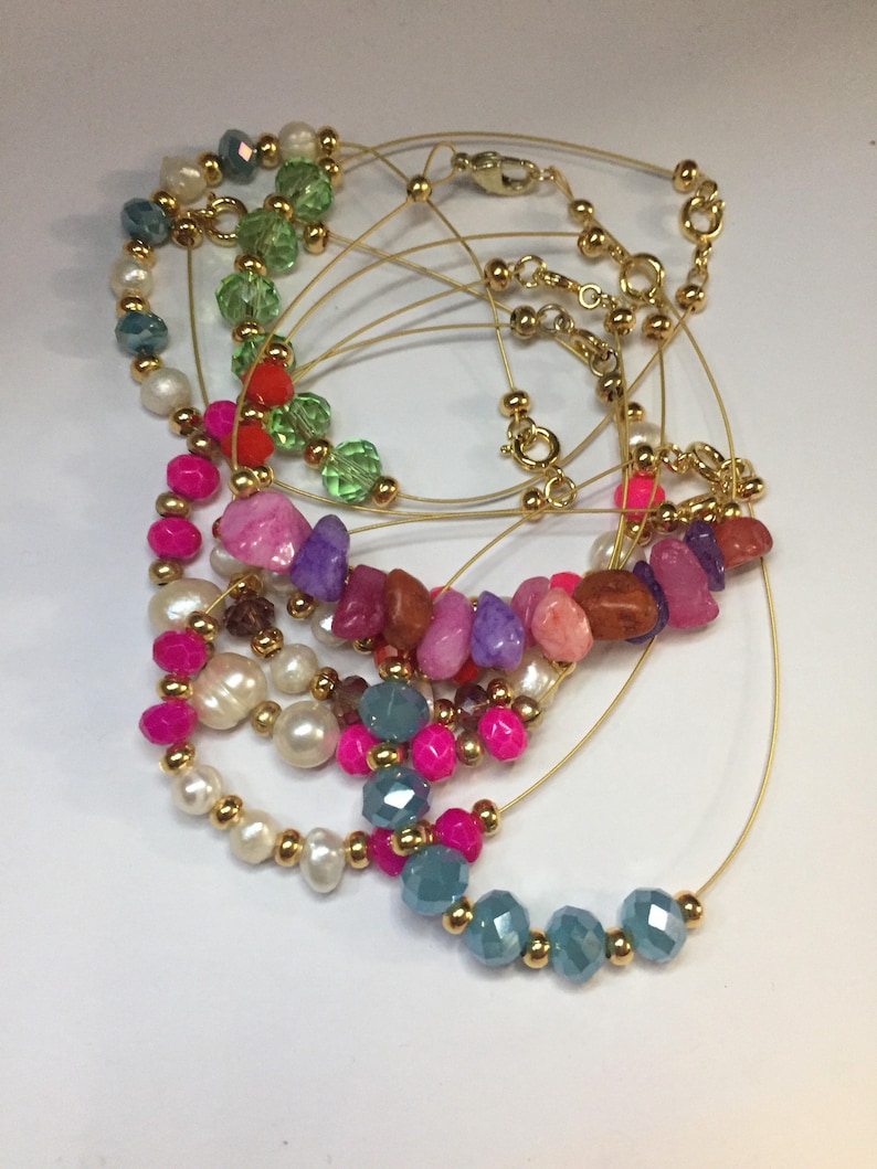 Custom Beaded Wire Bracelet with Clasps