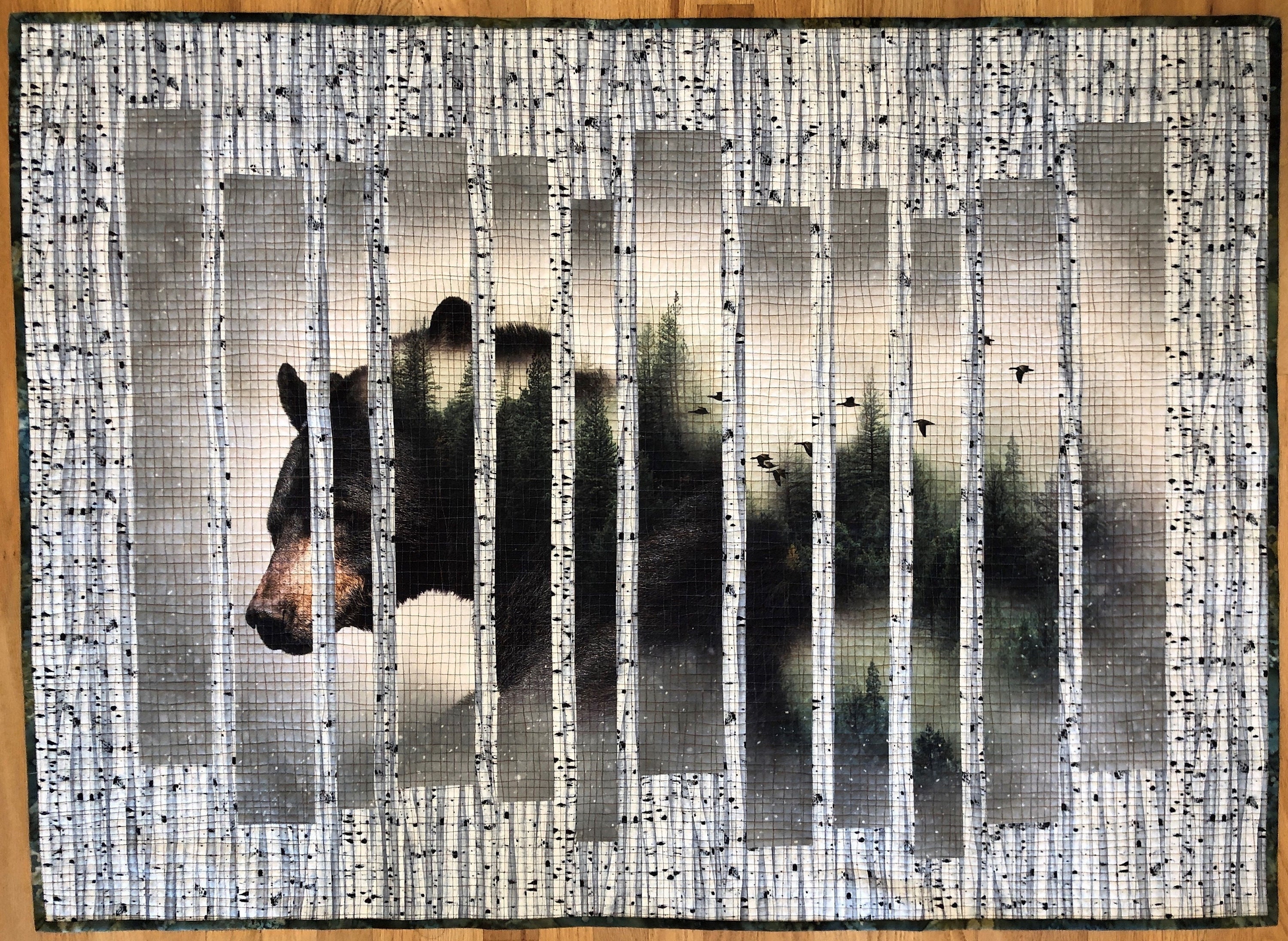 Bearly Double Vision Quilt Pattern PDF Instant Download, Made With A Horizontal Panel