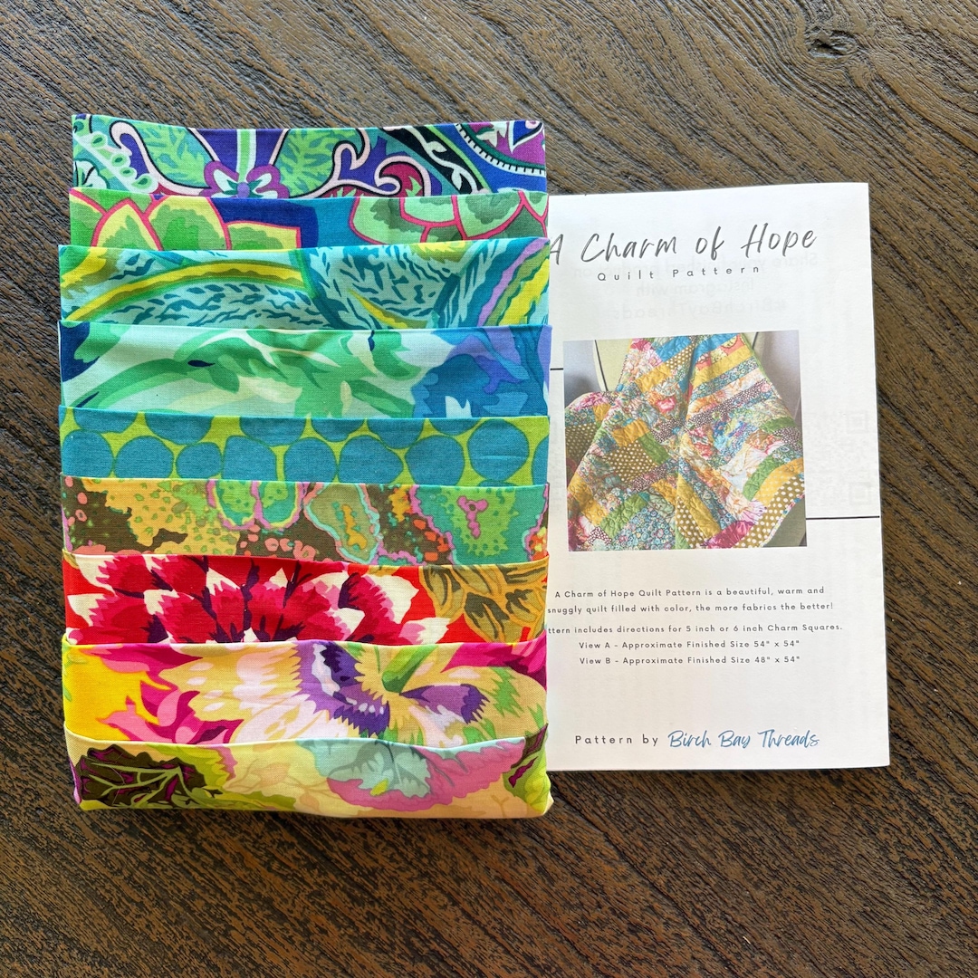 A Charm of Hope Quilt Kit With Curated Kaffe Fassett Fabrics