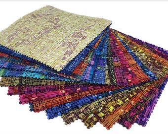 Tumbleweed Quilt Kit: Precut 5" Charm Squares, Tumbleweed Pattern, The Plaid One